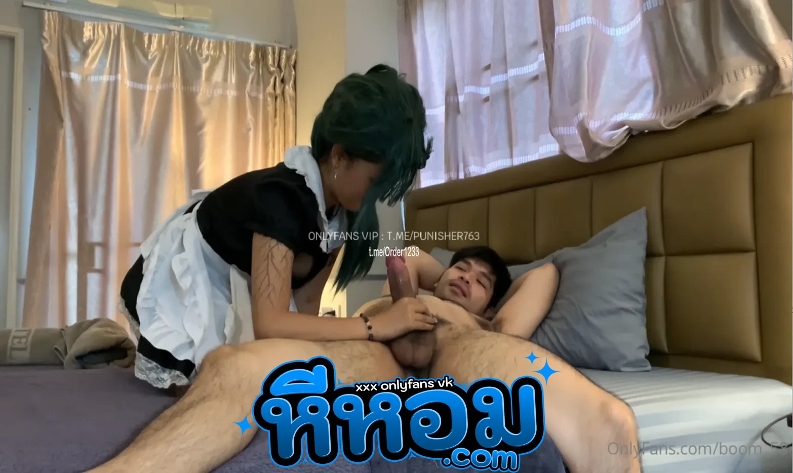 คลิปหลุด โอนลี่แฟน boom_58 บูม พ่อหนุ่มควยโต เย็ดหีสาวแม่บ้านสาว เรียกมาชักเล่นอมควยอย่างเสียว ก่อนจับซอยหีเย็ดน้ำเงี่ยนหีแฉะ จับล่อท่าหมาแตกในอย่างฟิน